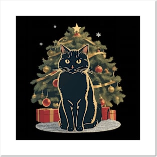 cat and the Christmas Tree Posters and Art